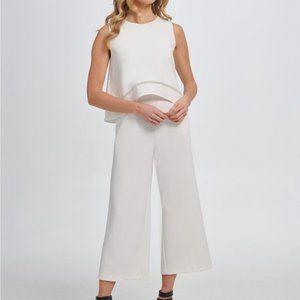NWOT - DKNY POPOVER JUMPSUIT - WHITE - SIZE MEDIUM, NEVER WORN